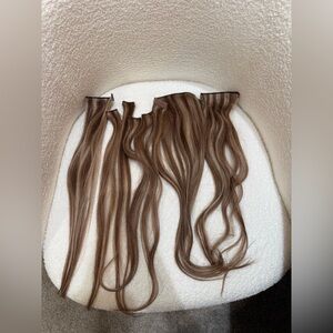 Golden light brunette extensions